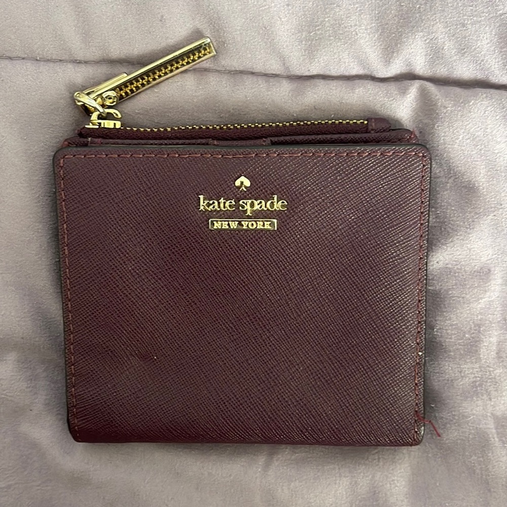 Kate Spade small snap and zip wallet Purple